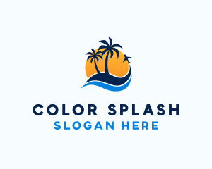 Tropical Island Paradise logo design