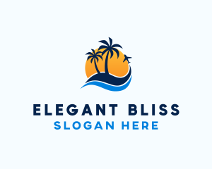 Vacation - Tropical Island Paradise logo design