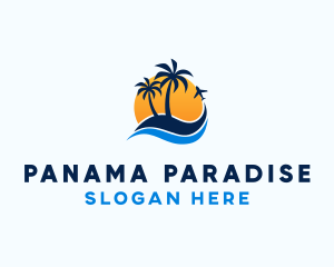 Tropical Island Paradise logo design