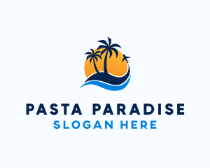 Tropical Island Paradise logo design