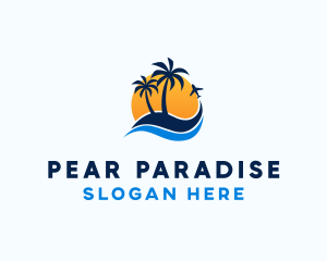 Tropical Island Paradise logo design