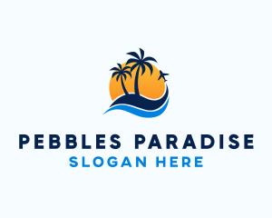 Tropical Island Paradise logo design