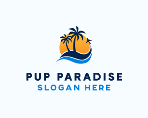 Tropical Island Paradise logo design