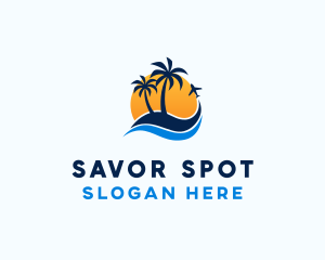 Tropical Island Paradise logo design