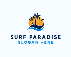 Tropical Island Paradise logo design