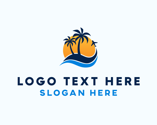 Wave - Tropical Island Paradise logo design