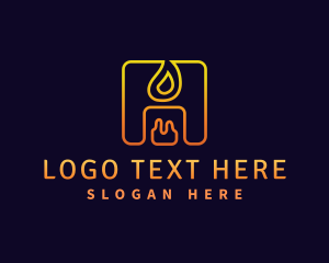 Vigil - Candle Light Flame logo design