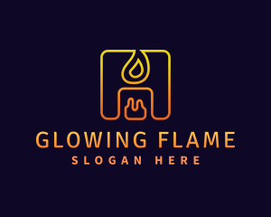 Candle Light Flame logo design