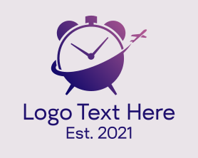 Travel - Aviation Travel Time logo design