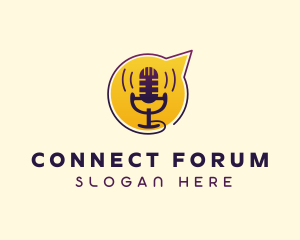 Forum - Podcast Mic Chat Forum logo design