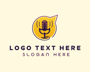 Audio - Podcast Mic Chat Forum logo design