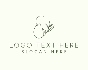 Organic - Eco Leaf Letter E logo design