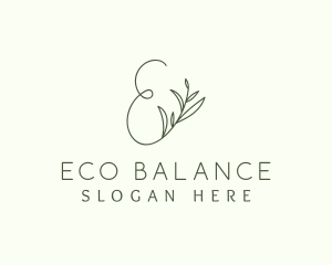 Eco Leaf Letter E logo design