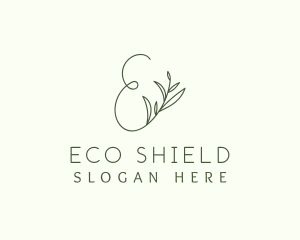 Eco Leaf Letter E logo design