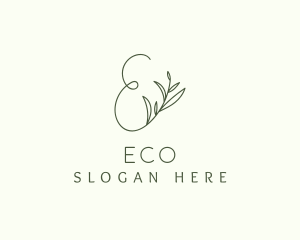 Eco Leaf Letter E logo design