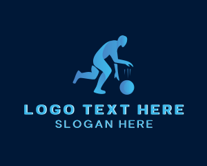 League - Basketball Athlete Dribble logo design