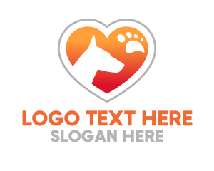 Orange - Dog Paw Veterinary logo design