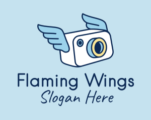Wings - Camera Photographer Wings logo design