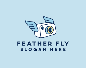 Camera Photographer Wings  logo design