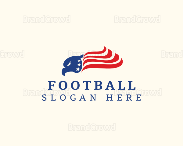 Patriotic Eagle Flag Logo