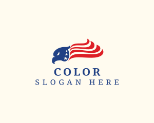 Stripes - Patriotic Eagle Flag logo design