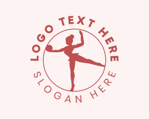 Aerobic - Lady Ball Rhythmic Gymnastics logo design