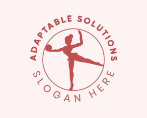 Flexible - Lady Ball Rhythmic Gymnastics logo design