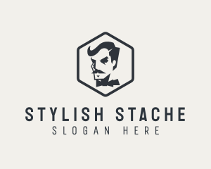 Professional Hipster Barbershop logo design