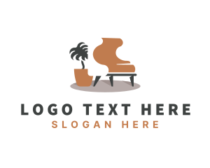 Interior - Sofa Seat Furniture logo design
