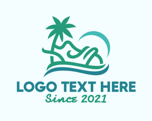 Sneaker - Tropical Beach Shoes logo design