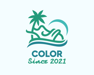 Sneakers - Tropical Beach Shoes logo design