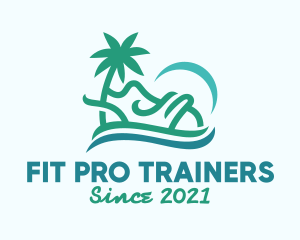 Trainers - Tropical Beach Shoes logo design