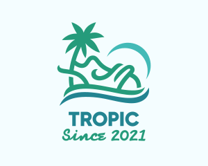 Tropical Beach Shoes logo design