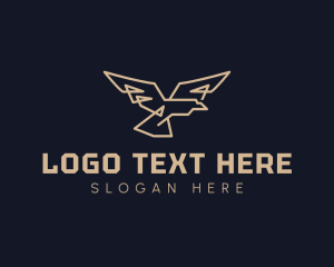 Zoology - Geometric Falcon Wing logo design