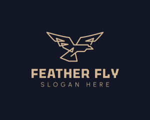 Geometric Falcon Wing logo design