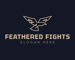 Geometric Falcon Wing logo design