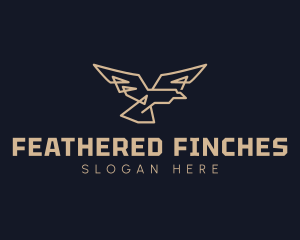 Geometric Falcon Wing logo design