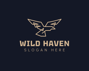 Geometric Falcon Wing logo design