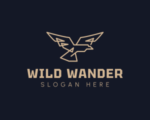 Geometric Falcon Wing logo design