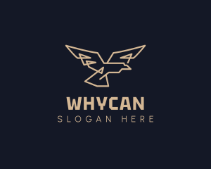 Feather - Geometric Falcon Wing logo design