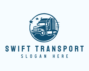 Trailer Truck Cargo Transport Logo