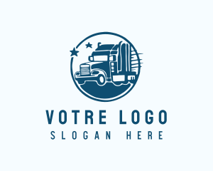 Trailer Truck Cargo Transport Logo