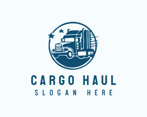 Trailer Truck Cargo Transport logo design