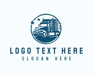 Trailer Truck Cargo Transport Logo