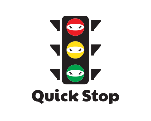 Stop - Traffic Light Ninja logo design