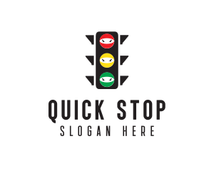 Stop - Traffic Light Ninja logo design