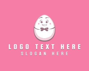 Bow Tie - Happy Bow Tie Egg logo design