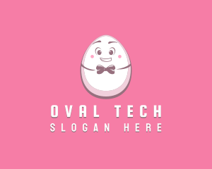 Oval - Happy Bow Tie Egg logo design
