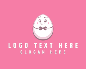 Oval - Happy Bow Tie Egg logo design