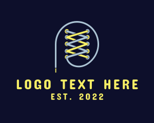 Ударные удары - шнурная одежда пинает дизайн логотипа